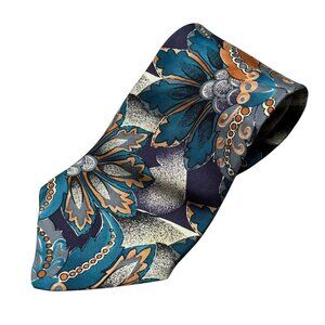 Surrey Colorful Floral Tie 100% Silk Made in USA 4"